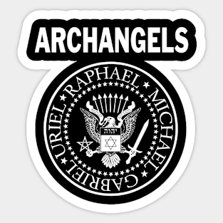 Archangels - Lesser Banishing Ritual of the Pentagram (Retro Punk Rock Parody) Sticker